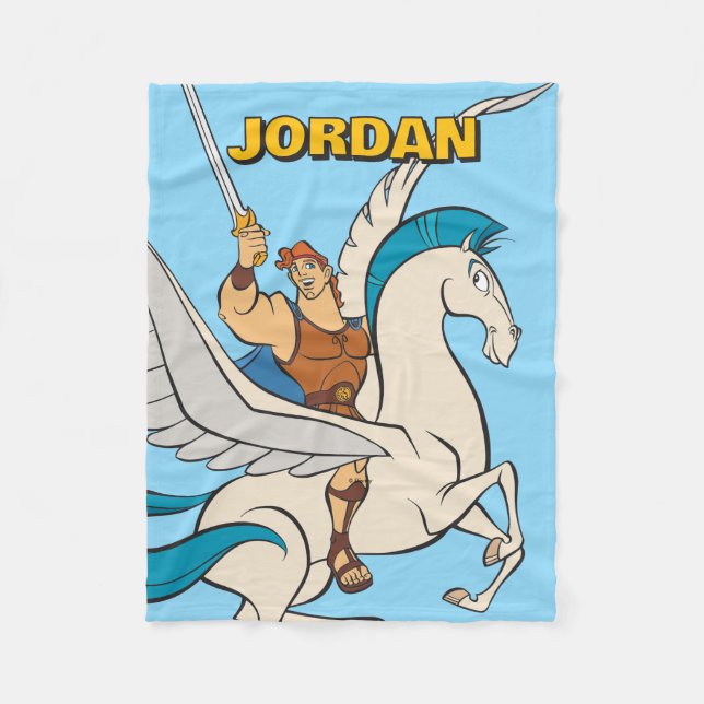 Manta Polar Hercules Riding Pegasus Fleece Blanket (Anverso)