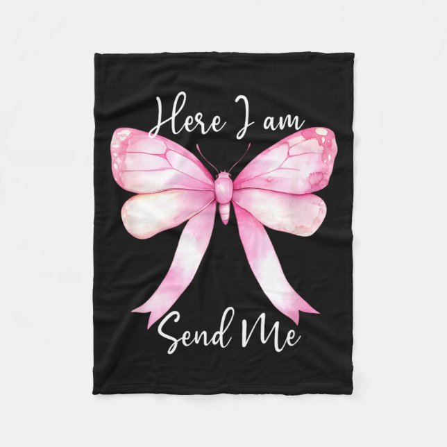 Manta Polar Here I Am Send Me Women Lord Send Me Christian Nk  (Anverso)