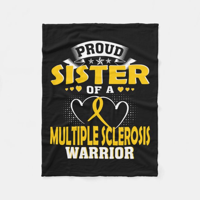 Manta Polar Hermana De Un Guerrero De La Esclerosis Múltiple (Anverso)