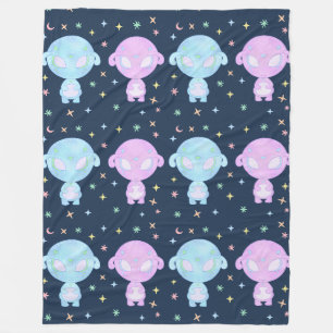Manta Polar Hermanas Gemelas Alien Pasel Arte Kawaii Cósmico