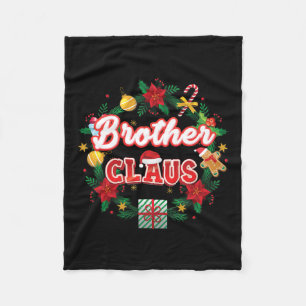 Manta Polar Hermano Claus Navidad Santa Laurel Corona de ramas