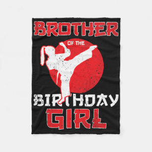 Manta Polar Hermano Del Cumpleaños Karate Taekwondo Chica Mart