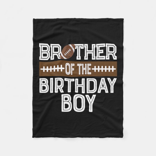 Manta Polar Hermano Del Fútbol De Cumpleaños Primer Cumpleaños (Anverso)