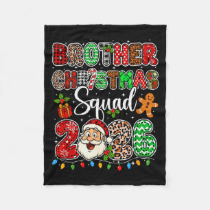 Manta Polar Hermano Equipo de Navidad 2026 Leopardo Divertido 