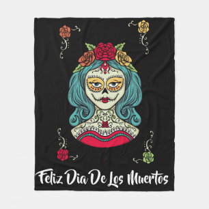 Manta Polar Hermosa Catrina Feliz Día de Muertos