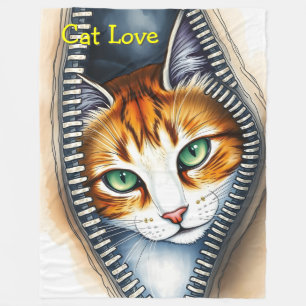 Manta Polar Hermosa colección de gato estilo moda cute acuarel