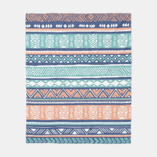 Manta Polar Hermosa etnia tribal. Vintage aztec