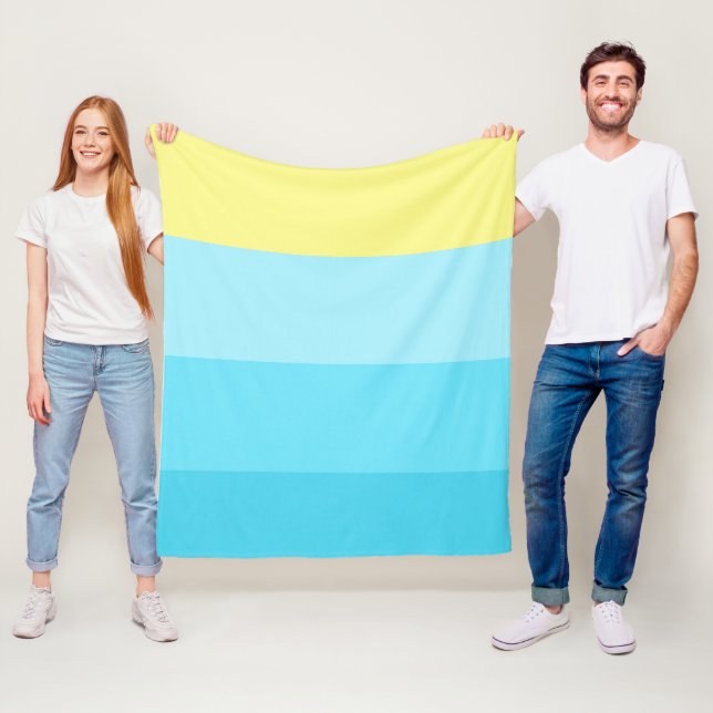 Manta Polar Hermosa Fleece de banda azul - 3 tamaños disponibl (In situ)