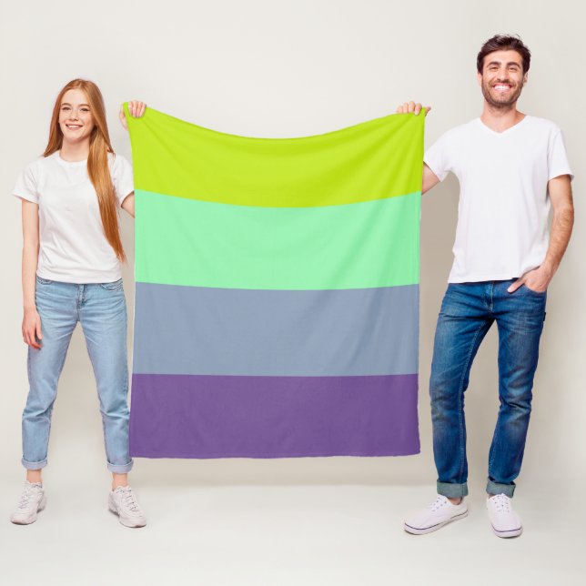 Manta Polar Hermosa Fleece De Banda Mixta - 3 Tamaños Disponib (In situ)