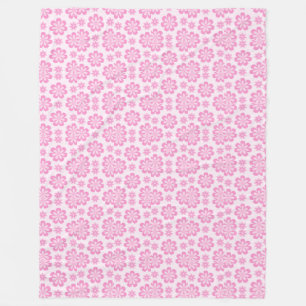 Manta Polar Hermosa floral rosa