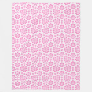 Manta Polar Hermosa floral rosa
