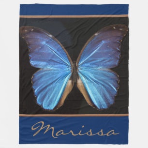 Manta Polar Hermosa fotografía de mariposa azul