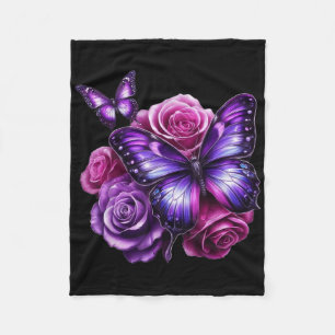 Manta Polar Hermosa Mariposa Rosa Púrpura Amantes de Mariposas