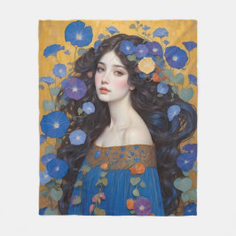 Manta Polar Hermosa Mujer Con Glorias De Mañana