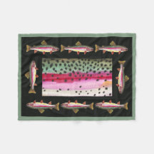 Hermosa pesca con trucha arco iris