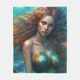 Manta Polar Hermosa princesa de sirena