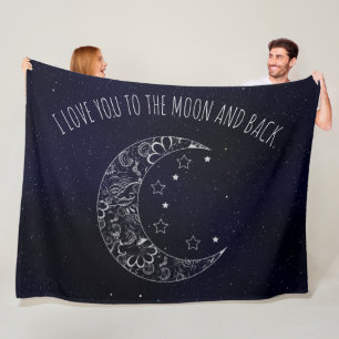 Manta Polar Hermosa, te amo a la luna y de vuelta