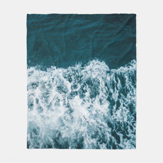 Manta Polar Hermosas olas de mar (Anverso)