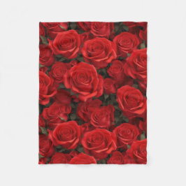 Manta Polar Hermosas rosas rojas
