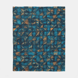 Manta Polar Hermoso aspecto de patchwork en verde azulado oscu