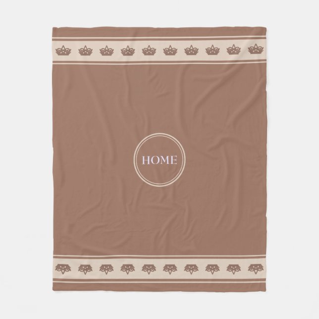 Manta Polar Hermoso Brown & Beige (Anverso)