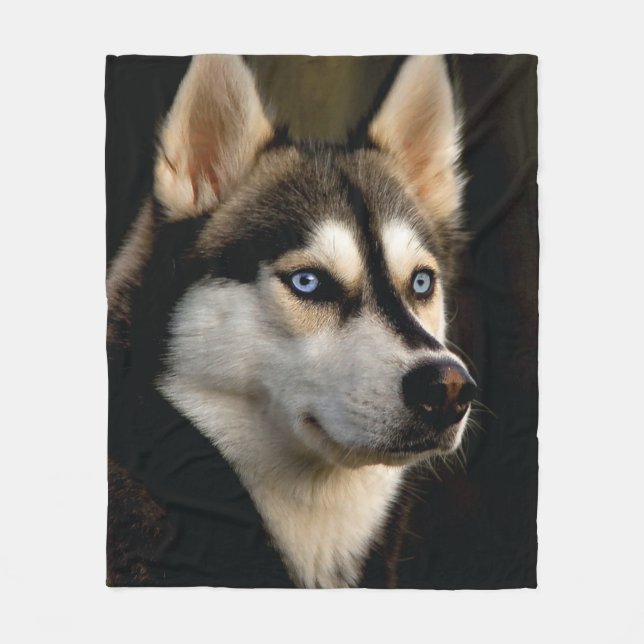 Manta Polar Hermoso Cojín decorativo Husky (Anverso)