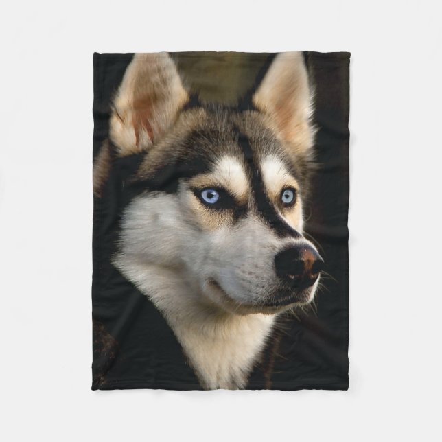 Manta Polar Hermoso Cojín decorativo Husky (Anverso)