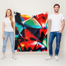 Manta Polar Hermoso Desorden De Colores