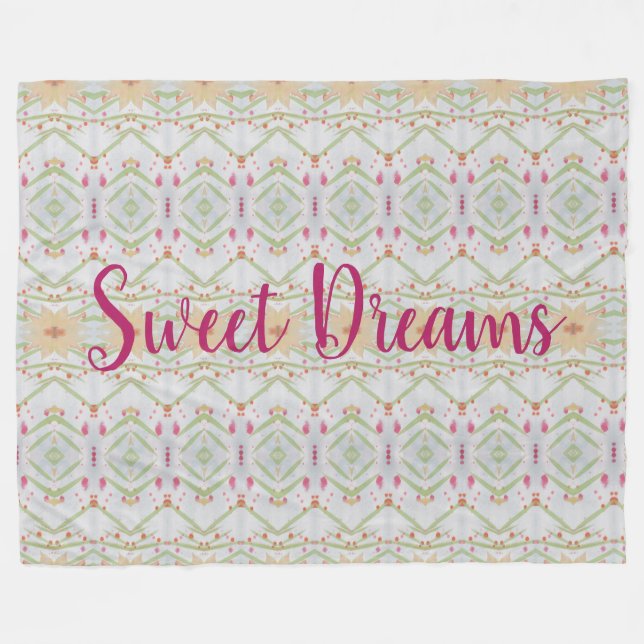 Manta Polar Hermoso diseño con patrones (Frente (Horizontal))