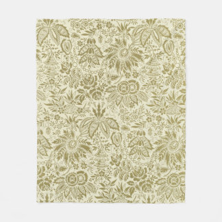 Manta Polar Hermoso Floral Antiguo