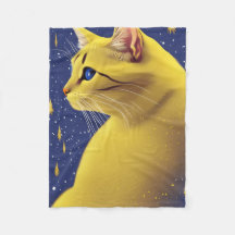 Hermoso gato amarillo con ojos azules