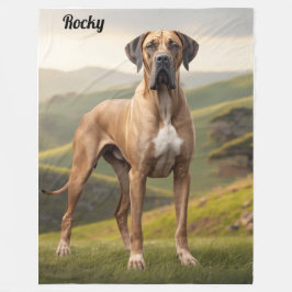 Manta Polar Hermoso Gran Danés Personalizado