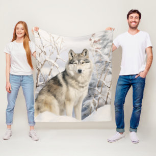 Manta Polar Hermoso Husky