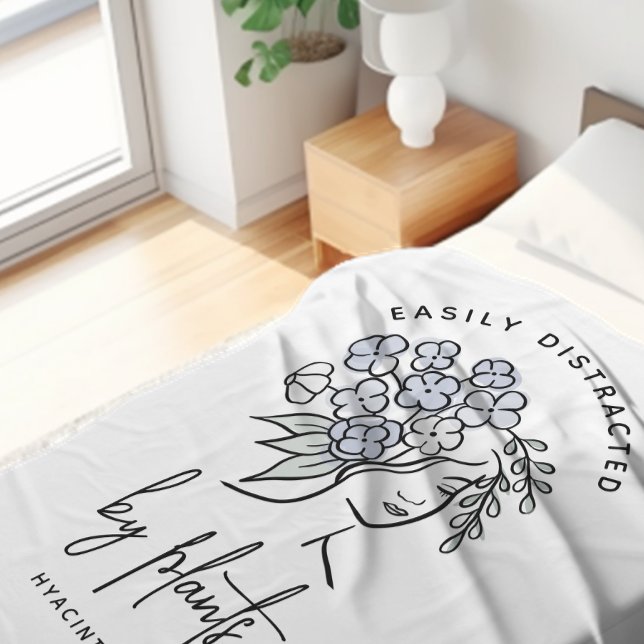 Manta Polar Hermoso nombre de jardinero floral distrado blanco (Subido por el creador)