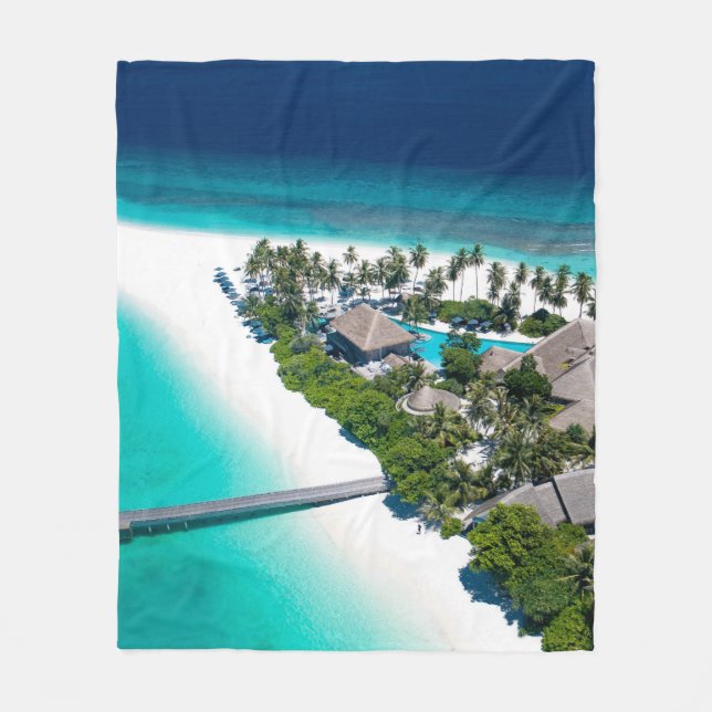 Manta Polar Hermoso paisaje playero (Anverso)