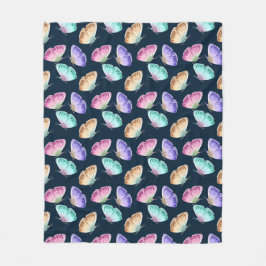 Manta Polar Hermoso patrón de mariposa acuarela