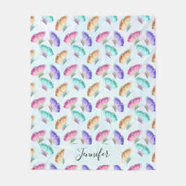 Manta Polar Hermoso patrón de mariposa acuarela