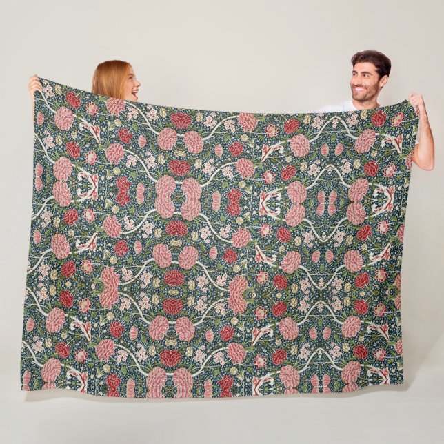 Manta Polar Hermoso patrón floral Flor Flor Rojo Rosa (In situ)