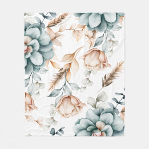 Manta Polar Hermoso patrón floral sin costuras con cosecha
