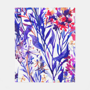 Manta Polar Hermoso patrón fluvial floral sin costuras