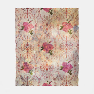 Manta Polar Hermoso patrón rosa rosa sin costura gruñido viejo