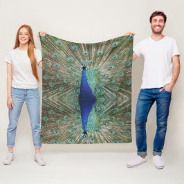 Manta Polar Hermoso pavo real imagen personalizada lujo elegan