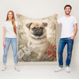 Manta Polar Hermoso Pug