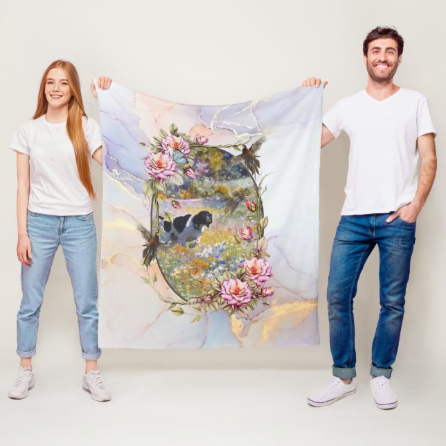 Manta Polar Hermoso puntero con faisanes (In situ)