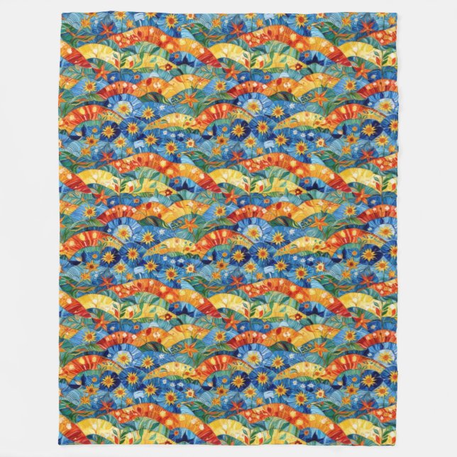 Manta Polar Hermoso Resumen Diseño de Patrones sin Marea (Anverso)