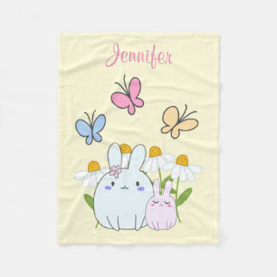 Manta Polar Hermosos conejitos con martillos de primavera y ma
