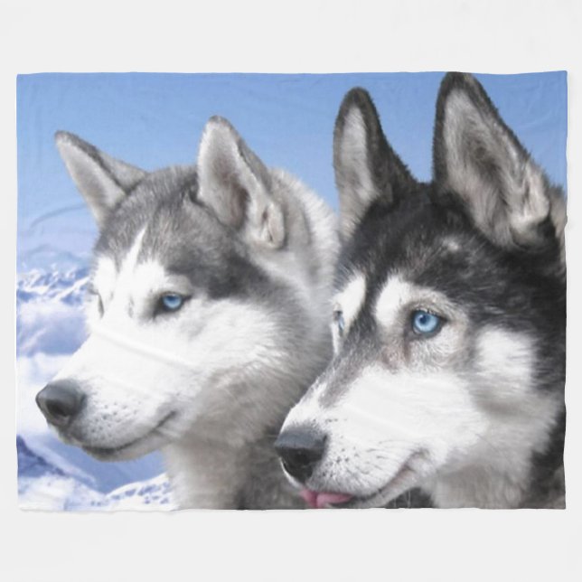MANTA POLAR HERMOSOS PERROS (Frente (Horizontal))