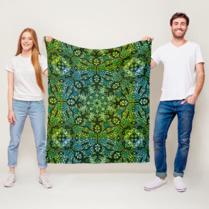 Manta Polar Hermosos Verdes Y Blues Mandala