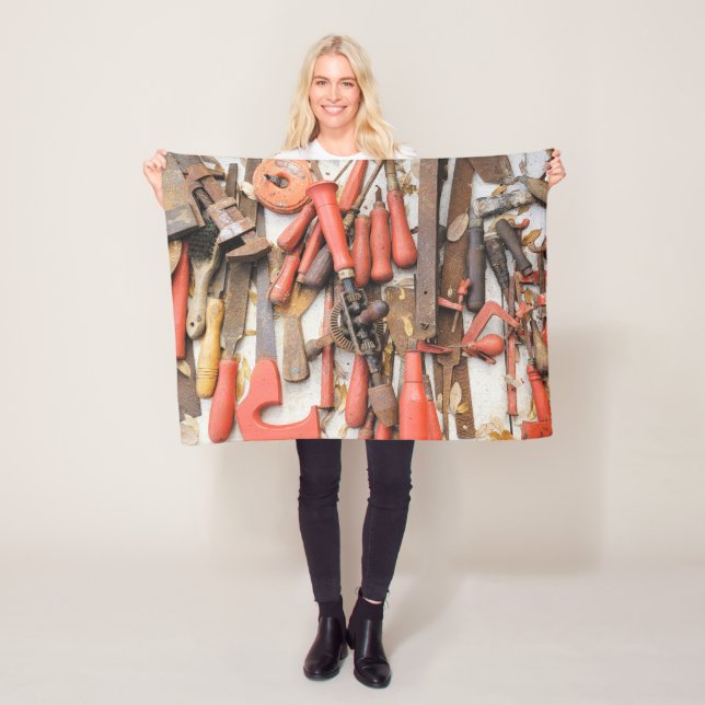 Manta Polar Herramientas Herramienta Antiguo Hombre Rojo Rústi (In situ)