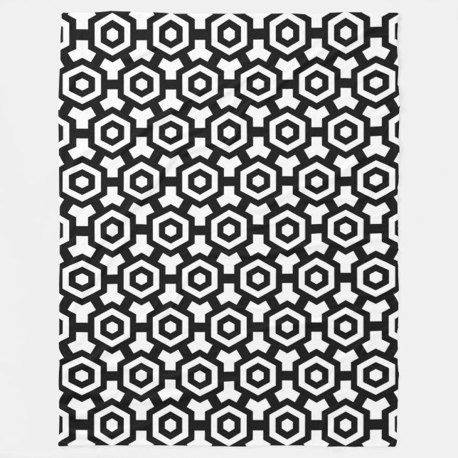Manta Polar Hexagon Rings Fleece Blanket (Anverso)
